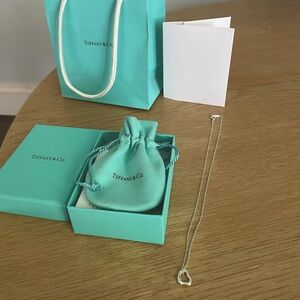 Tiffany & Co. Sterling silver open heart necklace